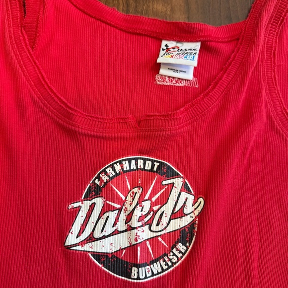 Vintage Nascar Shirt Red Dale Earnhardt JR Budweiser Racing Y2K - Picture 2 of 5